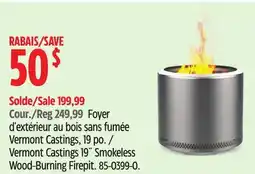 Canadian Tire Vermont Castings 19˝ Smokeless Wood-Burning Firepit offer