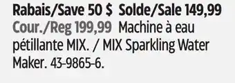 Canadian Tire MIX Sparkling Water Maker offer