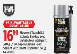 Canadian Tire GREAT STUFF Big Gap Insulating Foam Sealant with Smart Dispenser, 340g offer
