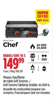 Canadian Tire Master Chef Grill Turismo Tabletop Griddle offer