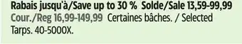 Canadian Tire Selected Tarps offer