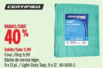 Canadian Tire Certified Light-Duty Tarp offer