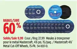 Canadian Tire Mastercraft 41⁄2˝ Metal Cut-Off Wheels, 15-Pk offer