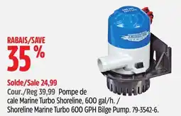 Canadian Tire Shoreline Marine Turbo 600 GPH Bilge Pump offer