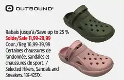 Canadian Tire Selected Outbound Hikers, Sandals and Sneakers offer