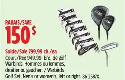 Canadian Tire Warbirds Golf Set offer