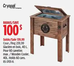 Canadian Tire Wooden Cooler, 40L offer