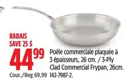 Canadian Tire 3-Ply Clad Commercial Frypan, 26cm offer