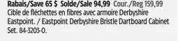 Canadian Tire Eastpoint Derbyshire Bristle Dartboard Cabinet Set offer