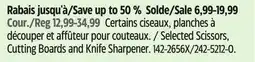 Canadian Tire Selected Scissors, Cutting Boards and Knife Sharpener offer