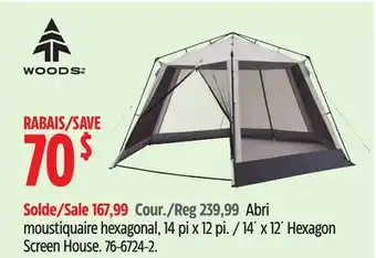Canadian Tire 14' x 12' Hexagon Screen House offer
