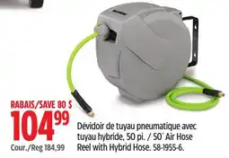 Canadian Tire Maximum 50´ Air Hose Reel with Hybrid Hose offer