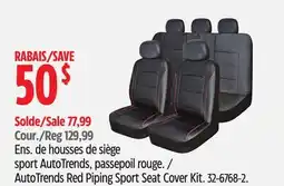 Canadian Tire AutoTrends Red Piping Sport Seat Cover Kit offer