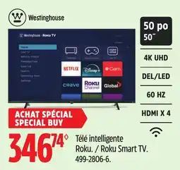 Canadian Tire Westinghouse Roku Smart TV offer