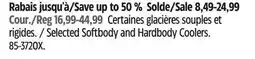 Canadian Tire Selected Softbody and Hardbody Coolers offer