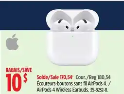 Canadian Tire AirPods 4 Wireless Earbuds offer
