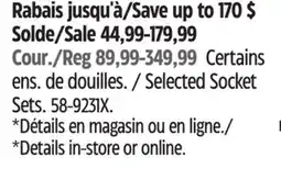 Canadian Tire Selected Socket Sets offer