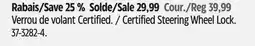 Canadian Tire Certified Steering Wheel Lock offer