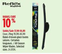 Canadian Tire REFLEX All-Season Wiper Blades offer