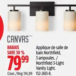 Canadian Tire CANVAS Northfield 3-Light Vanity Light offer