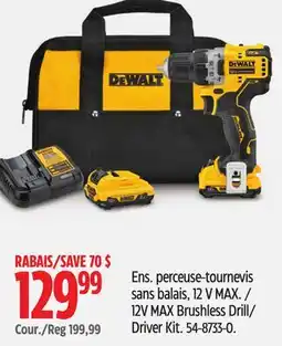 Canadian Tire DEWALT 12V MAX Brushless Drill/ Driver Kit offer