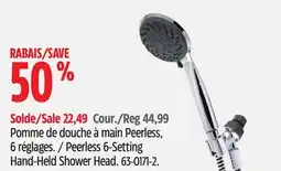 Canadian Tire Peerless 6-Setting Hand-Held Shower Head offer