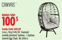 Canadian Tire Canvas Sydney Swivel Egg Chair offer
