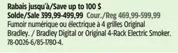 Canadian Tire Bradley Digital or Original 4-Rack Electric Smoker offer