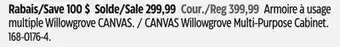 Canadian Tire CANVAS Willowgrove Multi-Purpose Cabinet offer