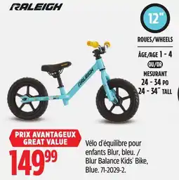 Canadian Tire RALEIGH Blur Balance Kids' Bike, Blue offer