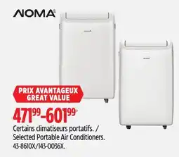 Canadian Tire Noma Selected Portable Air Conditioners offer