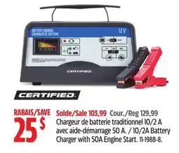 Canadian Tire 10/2A Battery Charger with 50A Engine Start offer