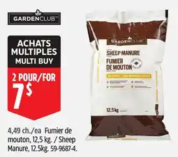 Canadian Tire Garden Club Sheep Manure, 12.5kg offer