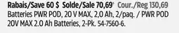 Canadian Tire PWR POD 20V MAX 2.0 Ah Batteries, 2-Pk offer
