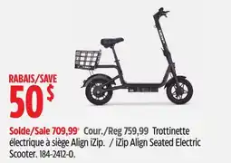 Canadian Tire iZip Align Seated Electric Scooter offer