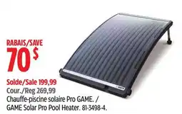 Canadian Tire GAME Solar Pro Pool Heater offer