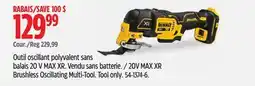 Canadian Tire DEWALT 20V MAX XR Brushless Oscillating Multi-Tool offer