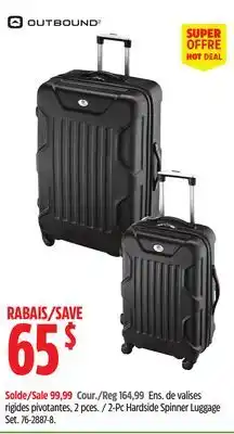 Canadian Tire Outbound 2-Pc Hardside Spinner Luggage Set offer