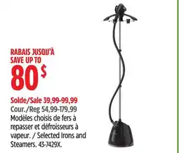 Canadian Tire Selected Irons and Steamers offer