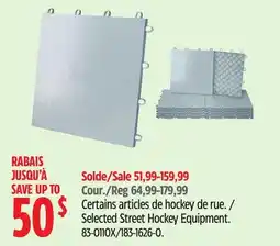 Canadian Tire Selected Street Hockey Equipment offer