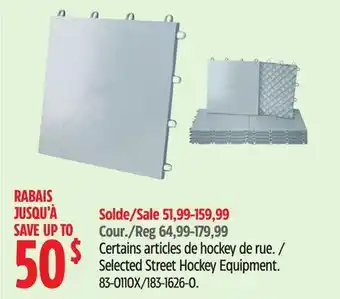 Canadian Tire Selected Street Hockey Equipment offer