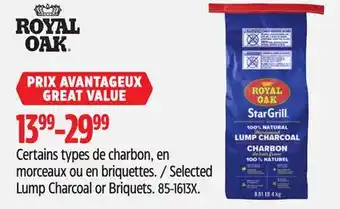 Canadian Tire Selected Royal Oak Lump Charcoal or Briquets offer