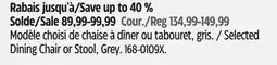 Canadian Tire Selected Dining Chair or Stool, Grey offer