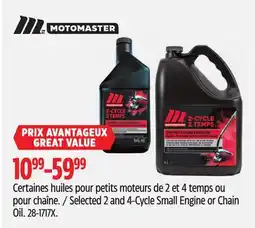 Canadian Tire MotoMaster Selected 2 and 4-Cycle Small Engine or Chain Oil offer