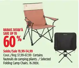 Canadian Tire Selected Folding Camp Chairs offer