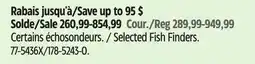 Canadian Tire Selected Fish Finders offer