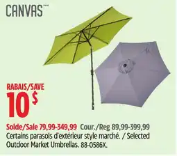 Canadian Tire Selected Outdoor Market Umbrellas offer