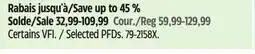 Canadian Tire Selected PFDs offer