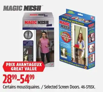 Canadian Tire Magic Mesh Selected Screen Doors offer