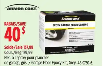 Canadian Tire Armor Coat Garage Floor Epoxy Kit, Grey offer
